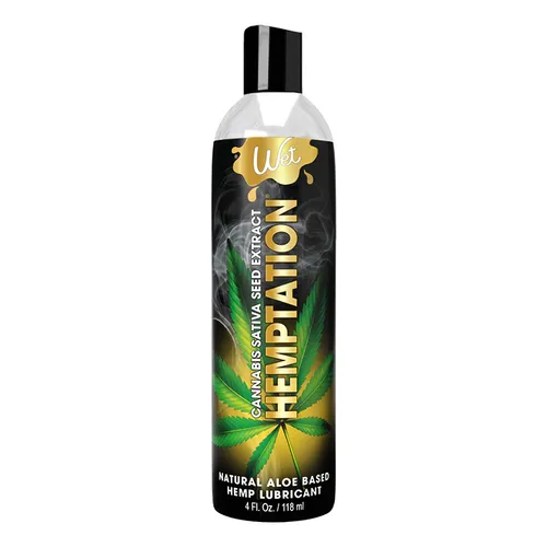 Lubricante Wet Hemptation 4 oz (118ml) - Extracto de Semilla de Cannabis