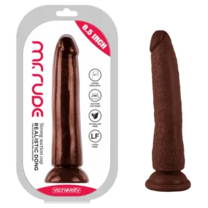 MR. RUDE 8.5"/21 CM. REALISTIC DONG - CAFÉ