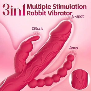 3-in-1 Rabbit Clitoral Stimulation G Spot Vibrator & Anal Beads