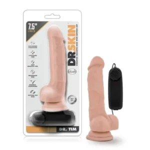 Dr. Skin – Dr. Tim – 7.5"(19cm) - Vibrating Cock – Vanilla