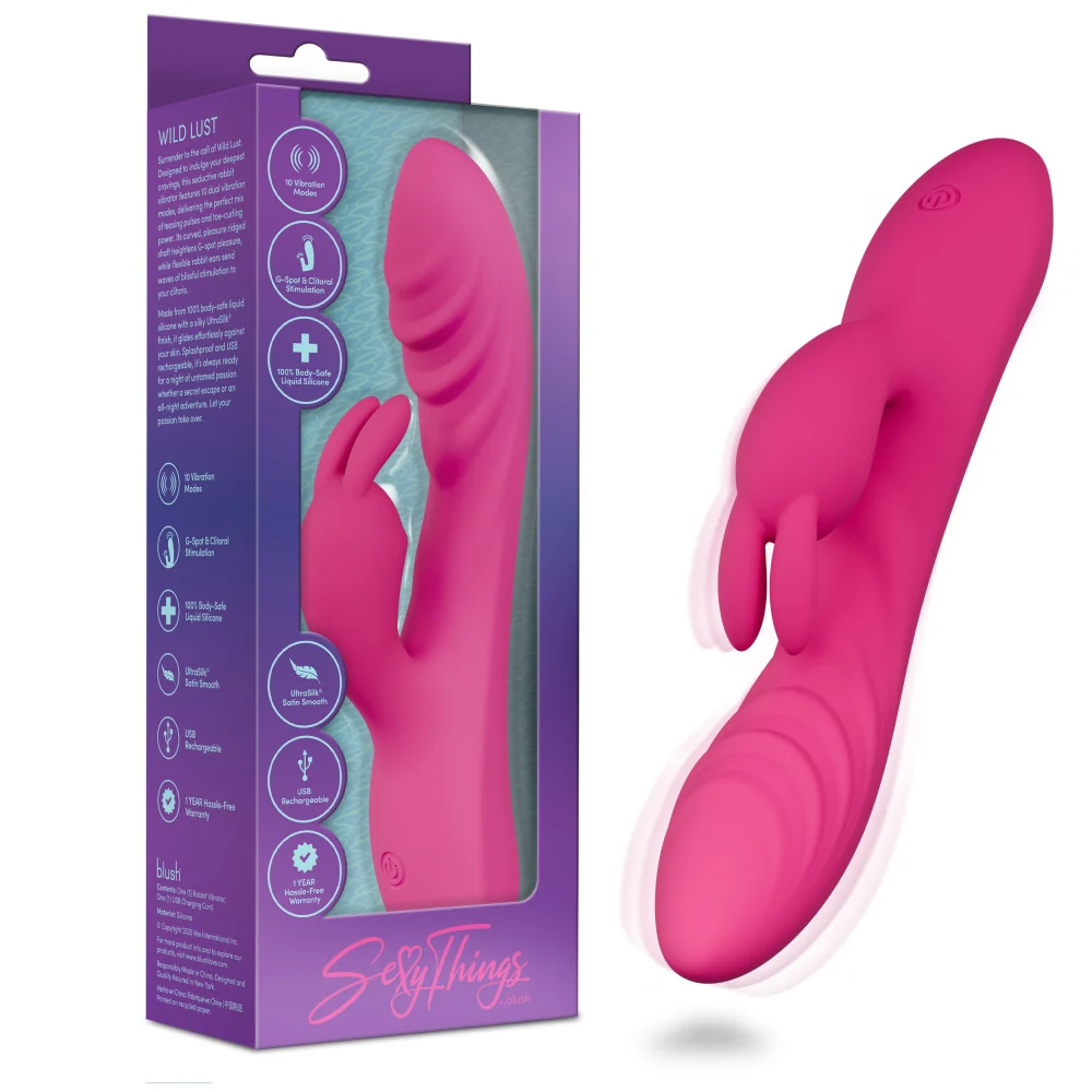 Wild Lust Rabbit Vibrator Dual Motors G-Spot & Clitoral Stimulation