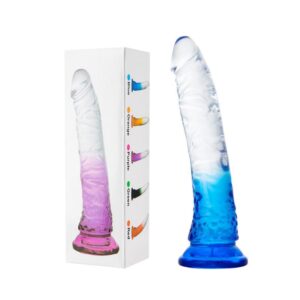 DILDO TRANSPARENTE – BLUE (21cm)